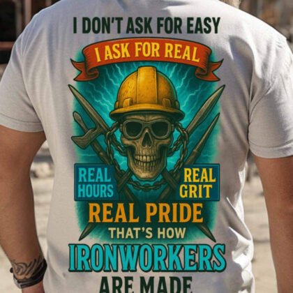 Ironworker Real Pride Skull Apparel - Quote