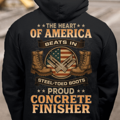 Heart Of America Concrete Finisher - Patriotic Work Boots