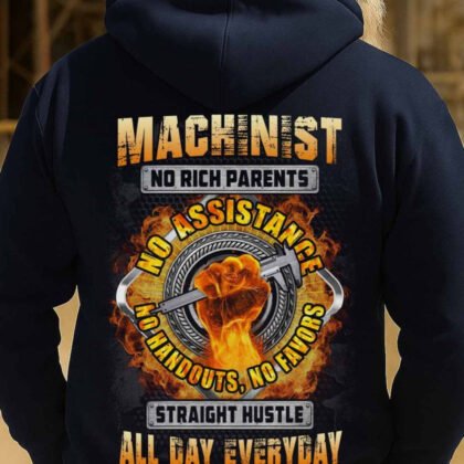 Machinist Straight Hustle No Assistance Apparel - Grit Quote