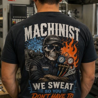 We Sweat Machinist Skull